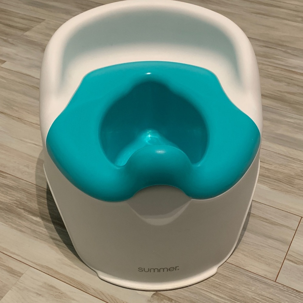 SUMMER INFANT Stackable White and Teal Potty